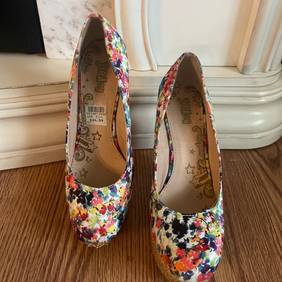 Brash Shoes - Brash Colorful Floral Heels
